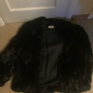 Luxurious Black Faux Fur Jacket